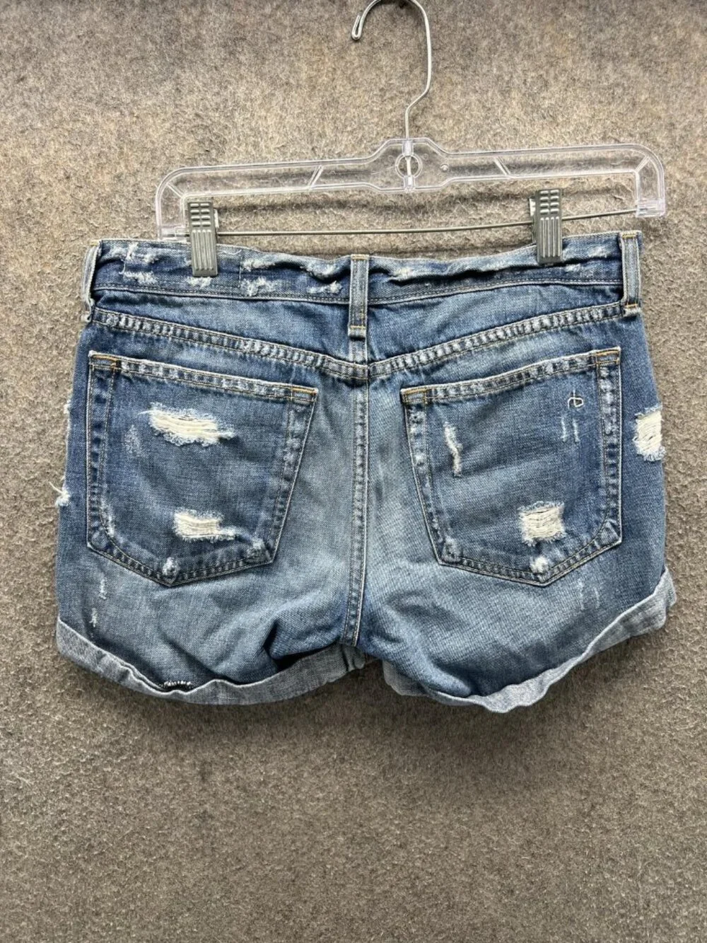 Rag & Bone Jeans Shorts Womens 25 Denim Distressed Cutoff Cuffed 3 Inseam Casual